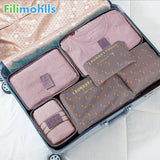 6PCS/Set High Quality Nylon Cloth Travel Mesh Bag Luggage Organizer Packing Cube Organiser Travel