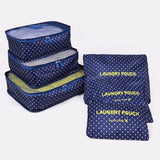 6PCS/Set High Quality Oxford Cloth Travel Mesh Bag In Bag Luggage Organizer Packing Cube