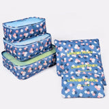 6PCS/Set High Quality Oxford Cloth Travel Mesh Bag In Bag Luggage Organizer Packing Cube