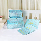 6PCS/Set High Quality Oxford Cloth Travel Mesh Bag In Bag Luggage Organizer Packing Cube