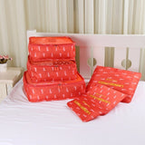 6PCS/Set High Quality Oxford Cloth Travel Mesh Bag In Bag Luggage Organizer Packing Cube