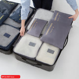 6PCS/Set High Quality Oxford Cloth Travel Mesh Bag Luggage Organizer Packing Cube Organiser