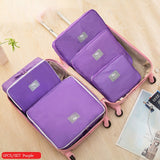 6PCS/Set High Quality Oxford Cloth Travel Mesh Bag Luggage Organizer Packing Cube Organiser