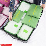 6PCS/Set High Quality Oxford Cloth Travel Mesh Bag Luggage Organizer Packing Cube Organiser