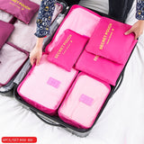 6PCS/Set High Quality Oxford Cloth Travel Mesh Bag Luggage Organizer Packing Cube Organiser