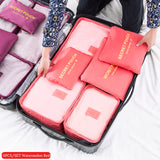 6PCS/Set High Quality Oxford Cloth Travel Mesh Bag Luggage Organizer Packing Cube Organiser