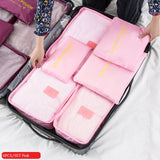 6PCS/Set High Quality Oxford Cloth Travel Mesh Bag Luggage Organizer Packing Cube Organiser