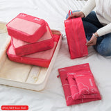 6PCS/Set High Quality Oxford Cloth Travel Mesh Bag Luggage Organizer Packing Cube Organiser
