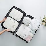 6PCS/Set Polyester Packing Cube Luggage Clothes Packing Organizer Travel Bag For Men Women Large