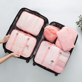 6PCS/Set Polyester Packing Cube Luggage Clothes Packing Organizer Travel Bag For Men Women Large