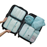 6PCS/Set Polyester Packing Cube Luggage Clothes Packing Organizer Travel Bag For Men Women Large
