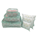 6Pcs Travel Storage Bag Waterproof Clothes Packing Cube Luggage Organizer Set