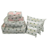6Pcs Travel Storage Bag Waterproof Clothes Packing Cube Luggage Organizer Set