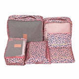 6Pcs/set Travel Bags Women Clothes Cosmetic Sorting Storage Pouch Portable Packing Cube Organizer