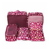 6Pcs/set Travel Bags Women Clothes Cosmetic Sorting Storage Pouch Portable Packing Cube Organizer
