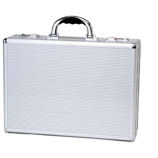T.Z. Case Business Cases Aluminum Frame Silver Stripe Briefcase