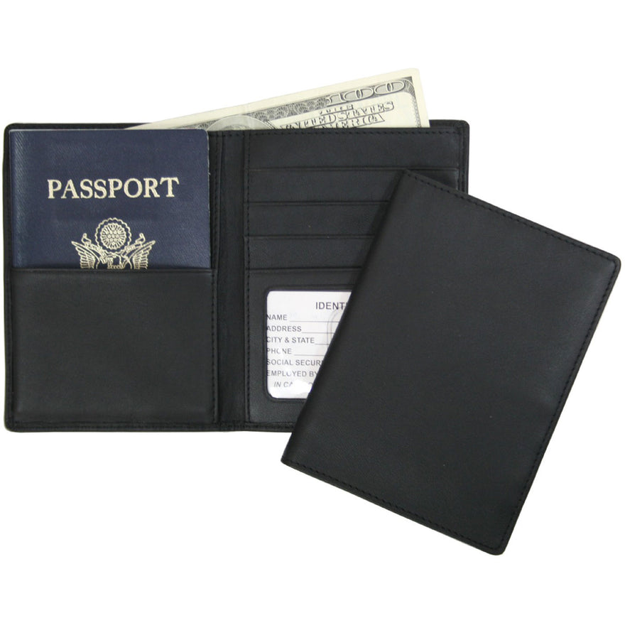 Royce Leather Bifold Wallet and Passport Travel Document Organizer 