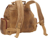 LeDonne Leather Distressed Leather Multi Pocket Backpack