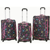 Rockland Luggage Monte Carlo 3 Piece Spinner Luggage Set