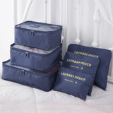 6pcs In One Set Large Travelling Storage Bag Luggage Clothes Tidy Organizer Pouch Suitcase