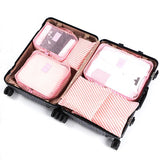 6pcs Packing Cubes Travel Bags Set Unisex Clothing Cosmetics Shoes Data line Sorting Organizer