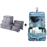 6pcs/set Nylon packing cube large capacity double zipper Waterproof bag Luggage Clothes Tidy