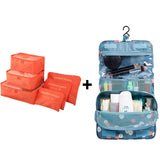 6pcs/set Nylon packing cube large capacity double zipper Waterproof bag Luggage Clothes Tidy