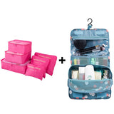 6pcs/set Nylon packing cube large capacity double zipper Waterproof bag Luggage Clothes Tidy