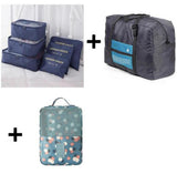 6pcs/set Plus Travel Handbags Travel Bags Pack Men and Women Luggage Travel Bags Packing Cubes