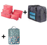 6pcs/set Plus Travel Handbags Travel Bags Pack Men and Women Luggage Travel Bags Packing Cubes