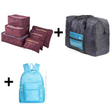 6pcs/set Plus Travel Handbags Travel Bags Pack Men and Women Luggage Travel Bags Packing Cubes