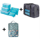 6pcs/set Plus Travel Handbags Travel Bags Pack Men and Women Luggage Travel Bags Packing Cubes
