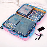 6pcs/set Waterproof Women Men Travel Fashion zipper Bags High Capacity Luggage Clothes Tidy