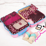 6pcs/set Waterproof Women Men Travel Fashion zipper Bags High Capacity Luggage Clothes Tidy