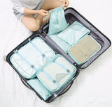 7 PCS/set Waterproof Oxford Travel Packing Cubes Large Capacity Multi Function Luggage Mesh Clothes