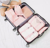 7 PCS/set Waterproof Oxford Travel Packing Cubes Large Capacity Multi Function Luggage Mesh Clothes