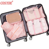 7 PCS/set Waterproof Oxford Travel Packing Cubes Large Capacity Multi Function Luggage Mesh Clothes