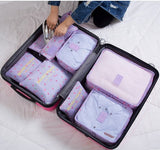 7 in 1 Travel suitcase organizer sets storage case/bag thicker waterproof one set luggage sorting