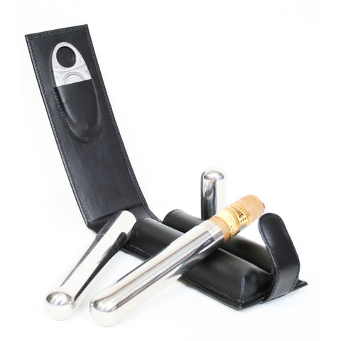 Royce Leather Luxury Double Cigar Case