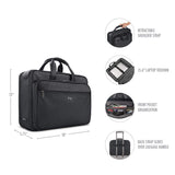Solo Paramount 16 Inch Laptop Briefcase with Smart Strap, Black