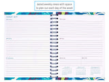 Vera Bradley Large 17 Month Daily Planner, August 2019 - December 2020, 8.75" x 7.25" with Stickers and Daily, Weekly, Monthly Views, Moonlight Garden