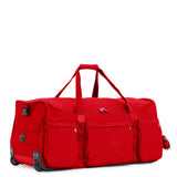 Kipling Unisex-Adult's Discover Large Wheeled Duffle, Telescoping Handle, Zip Closure, cherry tonal