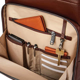 Samsonite Leather Slim Laptop Backpack (Chestnut)