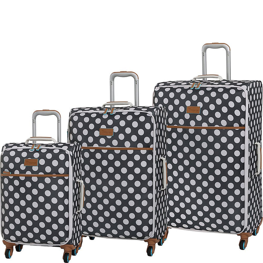 it luggage Summer Spots 3 Piece Lightweight Expandable Spinner Luggage Set (Dark