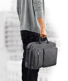 Solo Duane Convertible Briefcase. Fits up to a 15.6-Inch Laptop. Converts to Backpack, Briefcase or Messenger Bag. Laptop Bag for Men or Women - Grey
