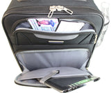 Boardingblue Airlines Personal Item Under Seat Basic Small Luggage 16.5" (Black)
