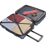 Samsonite 102689-1776 Centric Hardside 24 Inch Luggage - Silver Blue Bundle w/Deco Gear Luggage Accessory Kit (10 Item)