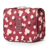 Mens Toiletry Bag,Mossio Ladies Spacious Strong Zippers Household Makeup Train Case Wine Flower