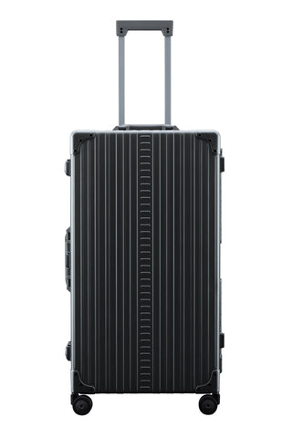 Aleon 30" International Trunk Aluminum Hardside Luggage (Onyx) Black