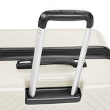 AmazonBasics Geometric Travel Luggage Expandable Suitcase Spinner with Wheels and Built-In TSA Lock, 31.5 Inch - Cream